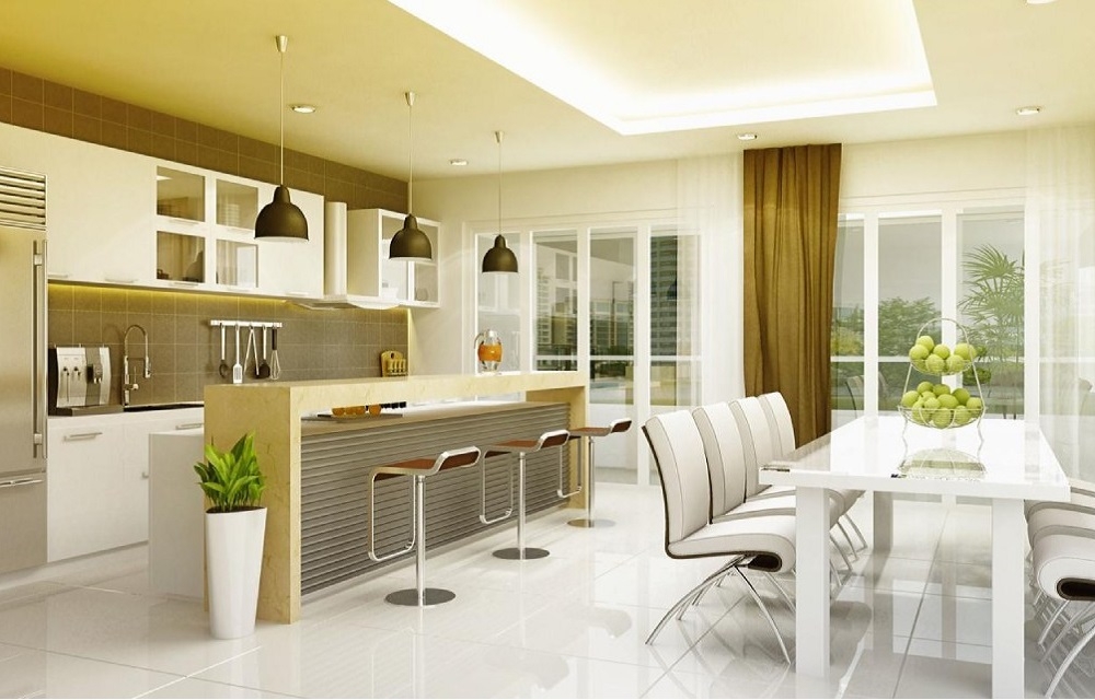 Cách bố trí phòng bếp hiện đại hợp phong thủy